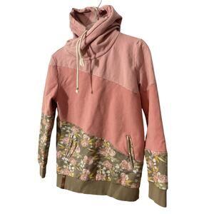 ampersand & avenue Hoodie Pink Flowers Floral Size Large